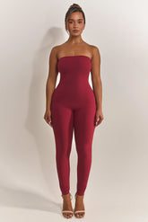 The Sculpt Long Unitard in Wine