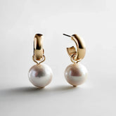 Karla Gold Pearl Earrings - Gold/Pearl