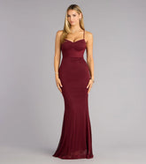 Khloe Mesh Lace-Up Mermaid Formal Dress