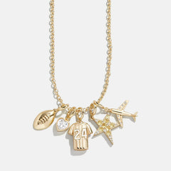 Jersey Custom Cluster Charm - White