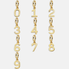 Gold Number Cluster Charm - 9