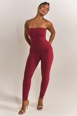 The Sculpt Long Unitard in Wine