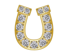 Horseshoe Icon - Pavé Gold