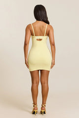 The Sculpt Mini Dress in Yellow