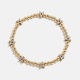 Gold/Pavé Repeating Initial Pisa Bracelet - A