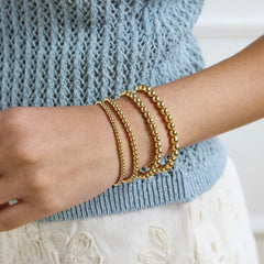 Gold Pisa Bracelet - 5MM Beads