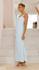 Gianna Maxi Dress - Blue Lace