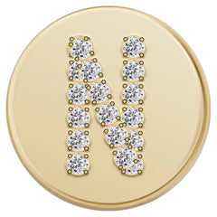 Gold Letter Bead - N