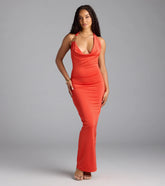 Center Of It All Cowl Neck Maxi Dress