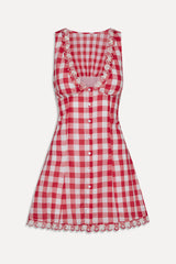 x BELLA HADID Farm Gingham Mini Dress - Malibu Picnic