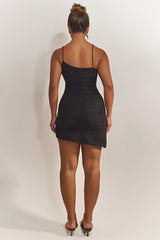 The Asymmetric Lace Mini in Black