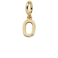 Gold Number Cluster Charm - 0