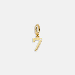 Gold Number Cluster Charm - 7