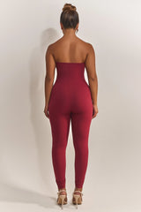 The Sculpt Long Unitard in Wine