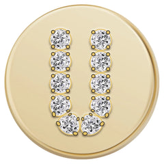 Gold Letter Bead - U