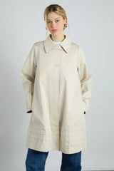 Mercedes Bow Reversible Trench - Gingham & Ecru