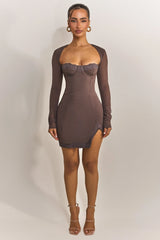 The Long Sleeve Bij Mini in Brown