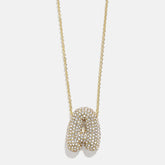 Kids’ Bubble Initial Necklace - Gold/Pavé