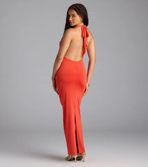 Center Of It All Cowl Neck Maxi Dress