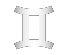 Gemini Mini Zodiac Icon - Silver