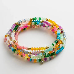 Indya Semi-Precious Layered Bracelet Set - Multi