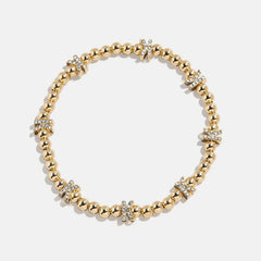 Gold/Pavé Repeating Initial Pisa Bracelet - K