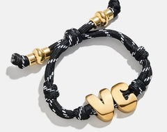 Knotty Initial Custom Bracelet - Black Double Letters