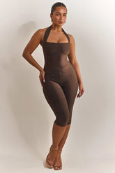 The Natalia Capris in Brown