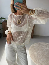 Monica Sequin Mesh Top
