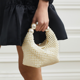Pearl Embellished Mini Statement Bag