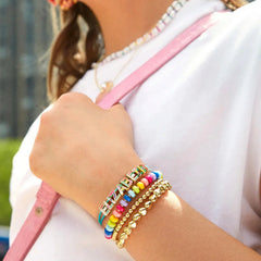 Kids' Custom Cord Bracelet - Aqua