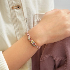Kids' Custom Cord Bracelet - Pink