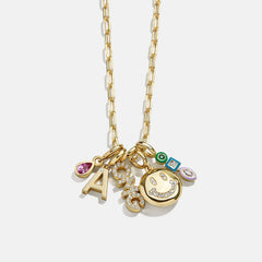 Jeweled Cluster Charm - Multi/Gold