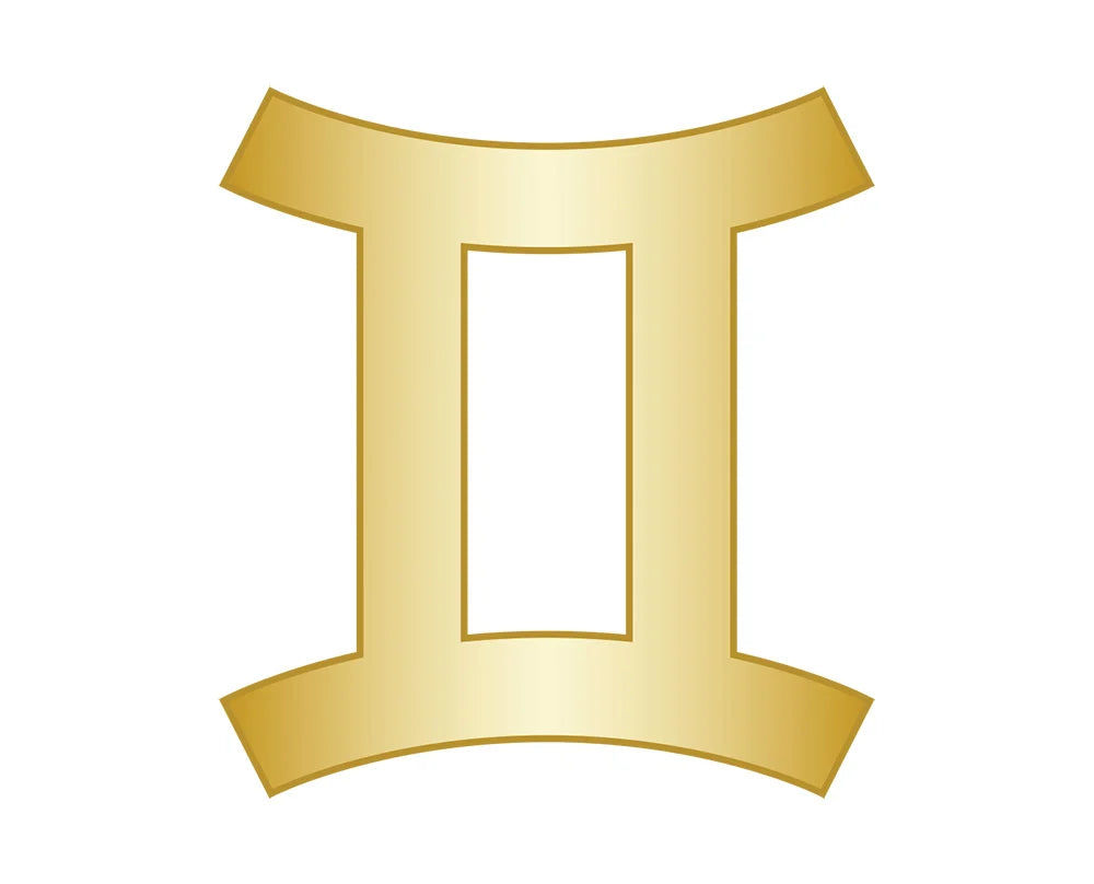 Gemini Zodiac Icon - Gold