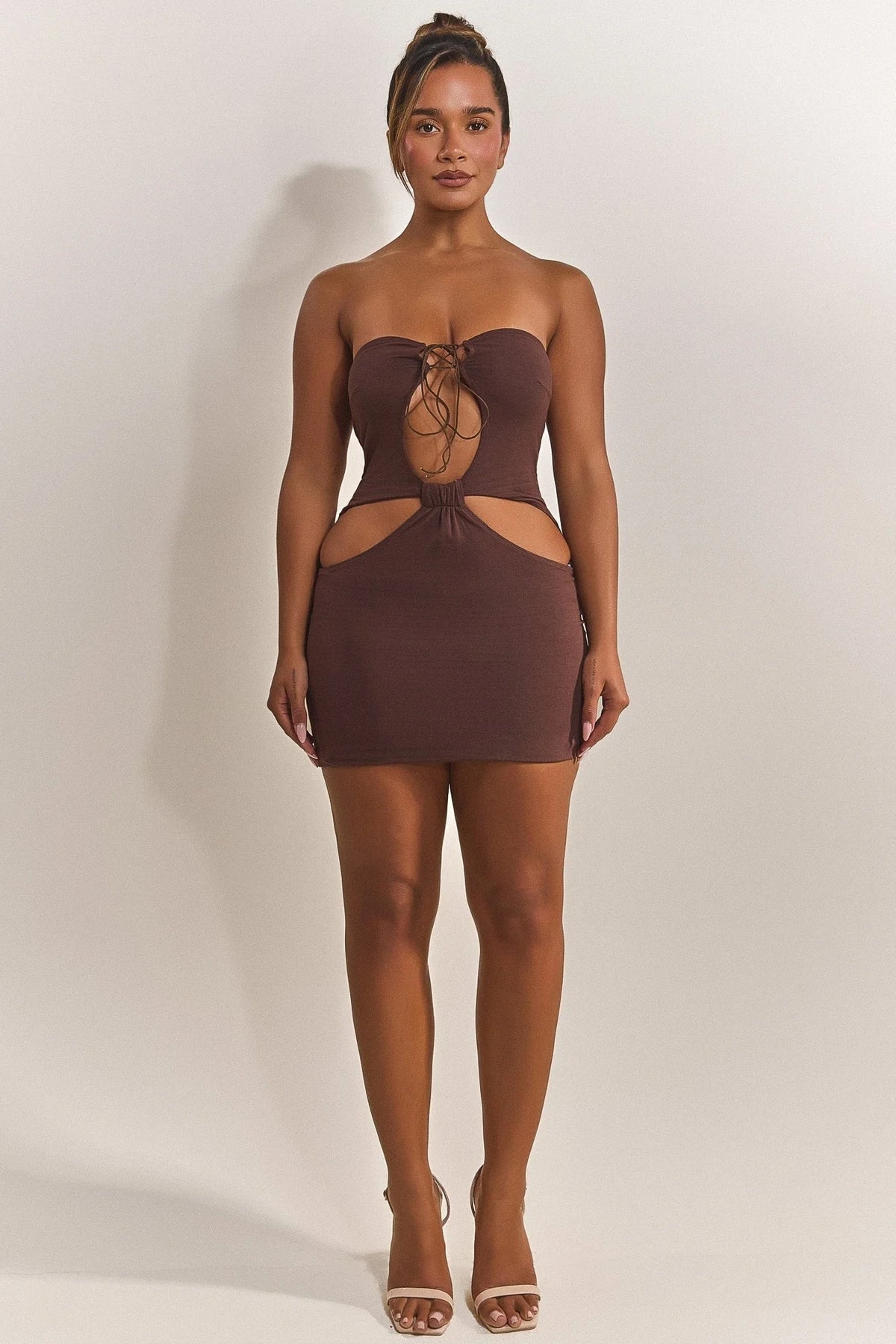 The Bandeau Cut Out Mini in Brown