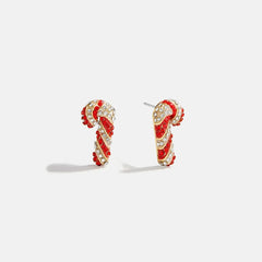 Holiday Twist Candy Cane Stud Earrings - Candy Cane