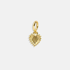 Heart Cluster Charm - Heart Gold