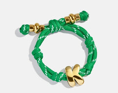 Knotty Initial Custom Bracelet - Bright Green Single Letter