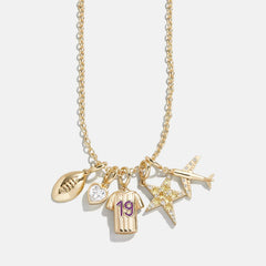 Jersey Custom Cluster Charm - Purple