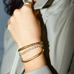 Kali Tennis Bracelet - Gold/Pavé