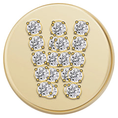 Gold Letter Bead - W