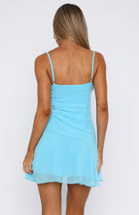 I Picked You Mini Dress Baby Blue