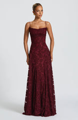 Aveline | Elegant Lace Corset Maxi Dress - Glamorous Evening Gown