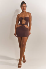 The Bandeau Cut Out Mini in Brown
