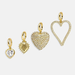 Heart Cluster Charm - Heart Gem