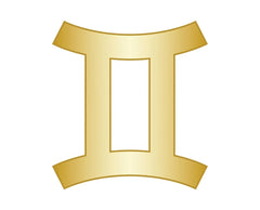 Gemini Mini Zodiac Icon - Gold