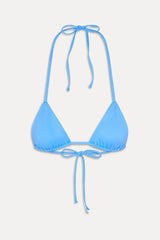 Nick Triangle Halter Bikini Top - Azure