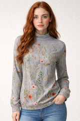Orvella Cozy Printed Sweater - Soft, All-Day Comfort