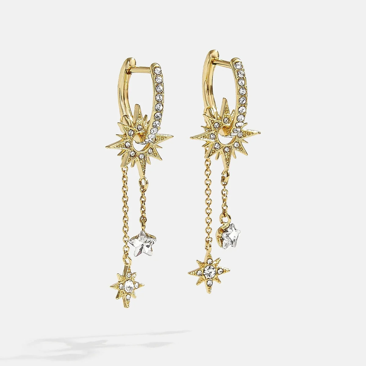 Galaxy Earrings - Gold/Pavé