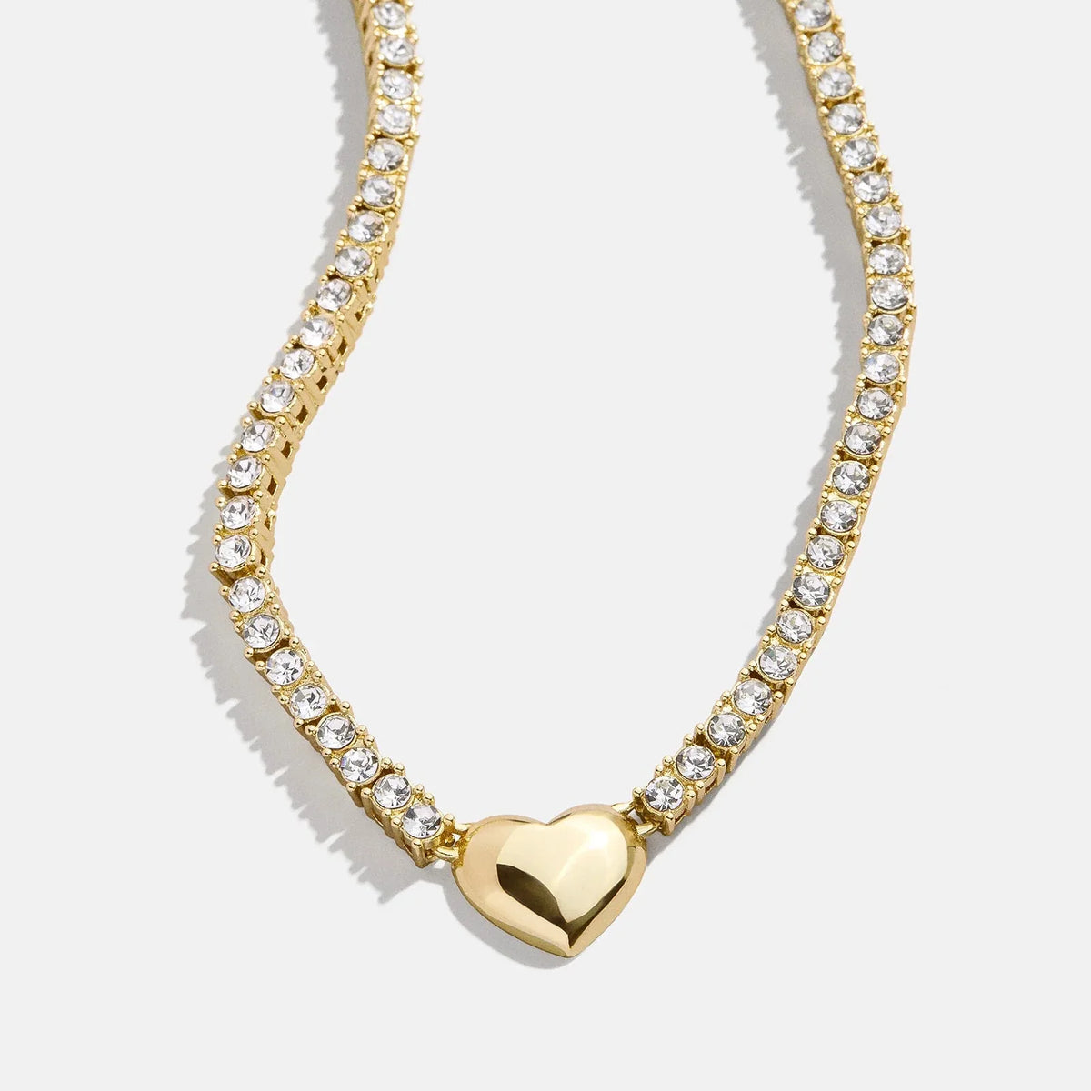 Heart Tennis Necklace - Heart
